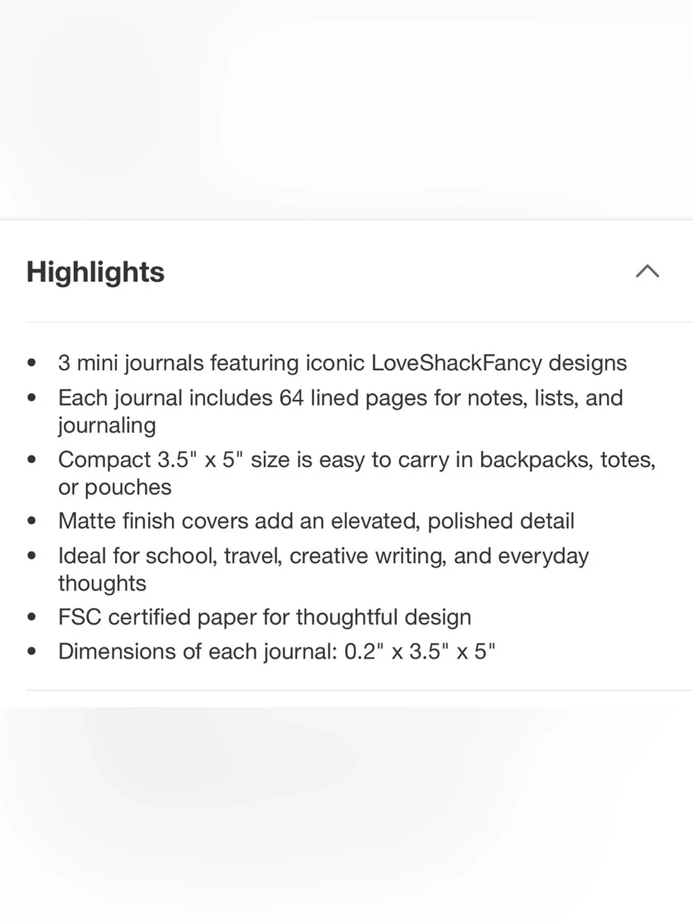 NWT LoveShackFancy x Target yoobi mini 3 pack journals